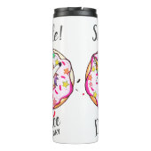 Rainbow Unicorn Dab Dance Pose Rosa Donut Thermal Thermosbecher (Rückseite)