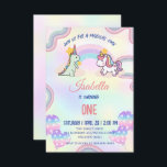 Rainbow Unicorn & Dinosaur Friends Birthday Party Dankeskarte<br><div class="desc">Niedliche Wasserfarben Rainbow Unicorn & Dinosaur Freunde Geburtstagsparty</div>
