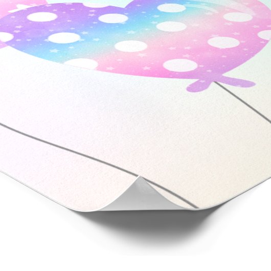 Rainbow Unicorn & Dinosaur Friends Birthday Party Poster (Ecke)