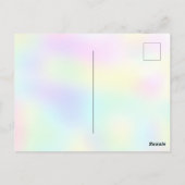 Rainbow Unicorn & Dinosaur Friends Birthday Party Postkarte (Rückseite)