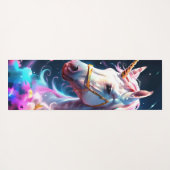 Rainbow Unicorn Doppelseitiger Individuelle Name Yogamatte (Rückseite (Horizontal))