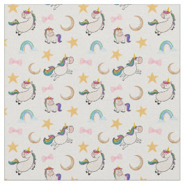 Rainbow Unicorn Dreams Fabric Stoff