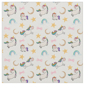 Rainbow Unicorn Dreams Fabric Stoff