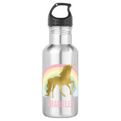 Rainbow Unicorn Edelstahlflasche (Vorderseite)