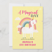 Rainbow Unicorn Einladung (Vorderseite)