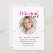 Rainbow Unicorn Einladung (Rückseite)