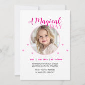 Rainbow Unicorn Einladung (Rückseite)