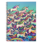 Rainbow Unicorn Fantasy Art Notebook Notizblock (Vorderseite)