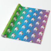 Rainbow Unicorn farbiges Geschenk Geschenkpapier (Ungerollt)