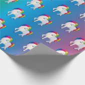 Rainbow Unicorn farbiges Geschenk Geschenkpapier (Ecke)