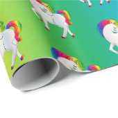 Rainbow Unicorn farbiges Geschenk Geschenkpapier (Rolleneckpunkt)