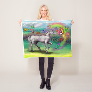 Rainbow Unicorn Feen Fleecedecke
