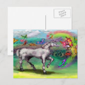 Rainbow Unicorn-Feen Postkarte (Vorne/Hinten)