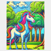 Rainbow Unicorn Fleecedecke (Vorderseite)