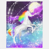 Rainbow Unicorn Fleecedecke (Vorderseite)