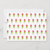 Rainbow Unicorn Float Summer Birthday Party Einladung (Rückseite)