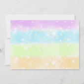 Rainbow Unicorn Foto Einladung Foto Regenbogen (Rückseite)