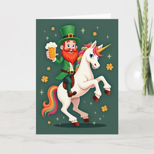 Rainbow Unicorn Fun Card Karte (Vorderseite)