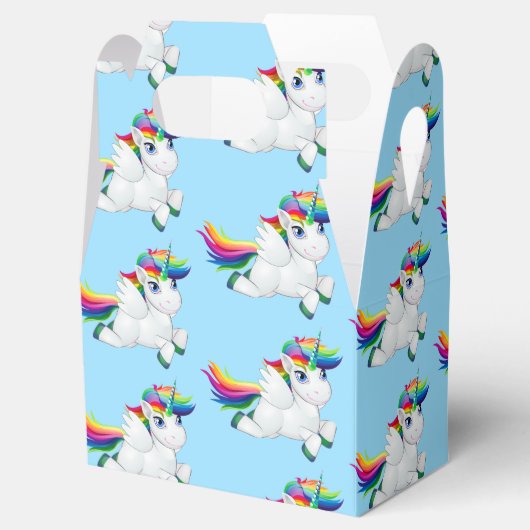 Rainbow Unicorn Gastgeschenk Box Geschenkschachtel (Geöffnet)