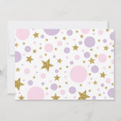 Rainbow Unicorn Geburtstag Einladung Confetti Star (Rückseite)