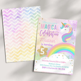 RAINBOW UNICORN Geburtstagseinladung Editable Unic Einladung