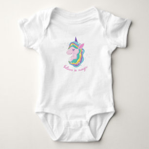 Rainbow Unicorn Geburtstagsparty Baby Strampler