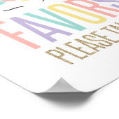 Rainbow Unicorn Geburtstagsparty favorisiert Signa Poster (Ecke)