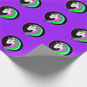 Rainbow Unicorn Geschenkpapier (Ecke)