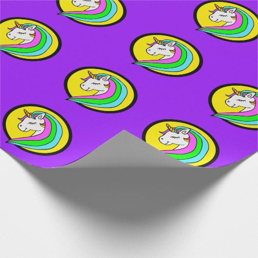 Rainbow Unicorn Geschenkpapier (Ecke)
