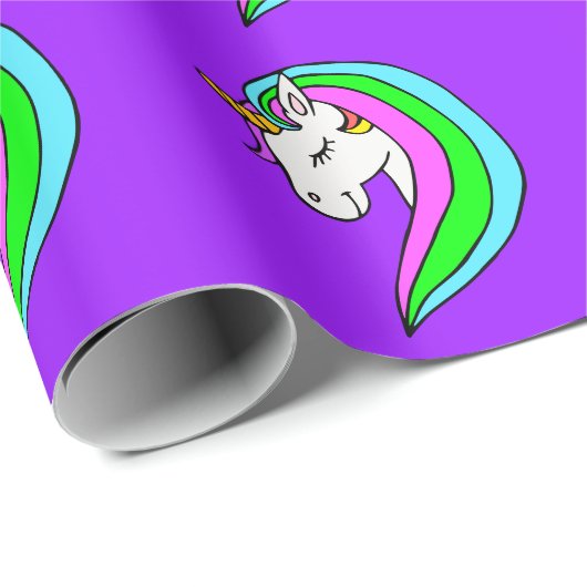 Rainbow Unicorn Geschenkpapier (Rolleneckpunkt)