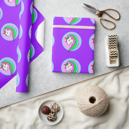Rainbow Unicorn Geschenkpapier (Kunsthandwerk)