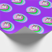 Rainbow Unicorn Geschenkpapier (Ecke)