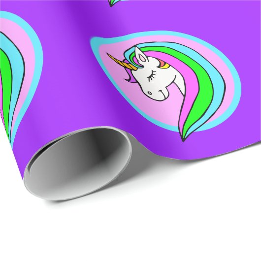Rainbow Unicorn Geschenkpapier (Rolleneckpunkt)