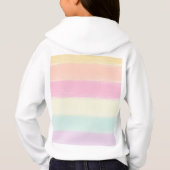 🦄 Rainbow Unicorn Girl Individuelle Name Hoodie (Rückseite)