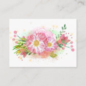 Rainbow Unicorn Girl Shower Shower Dusche Begleitkarte (Rückseite)