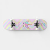 Rainbow Unicorn Girl Skateboard (Horizontal)