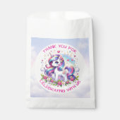 Rainbow Unicorn Girl's Birthday Party Personalized Geschenktütchen (Vorderseite)