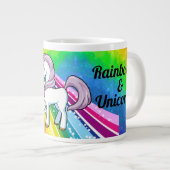 Rainbow Unicorn Girl's Cup Personalisieren Tasse (Vorderseite Rechts)