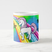 Rainbow Unicorn Girl's Cup Personalisieren Tasse (Vorderseite)