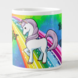 Rainbow Unicorn Girl's Cup Personalisieren Tasse