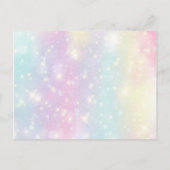 Rainbow Unicorn Girl's Geburtstagsparty Einladung (Rückseite)