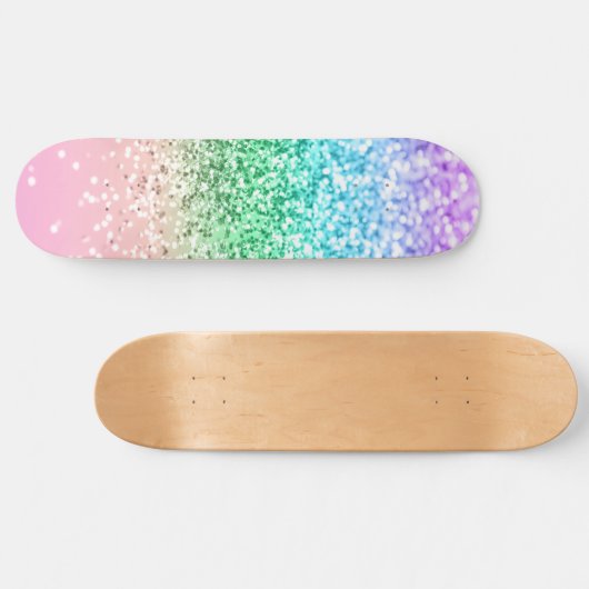 Rainbow Unicorn Glitzer 1 (Imitate Glitzer) #paste Skateboard (Horizontal)