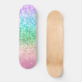 Rainbow Unicorn Glitzer 1 (Imitate Glitzer) #paste Skateboard (Vorderseite)
