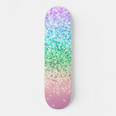 Rainbow Unicorn Glitzer 1 (Imitate Glitzer) #paste Skateboard (Vorderseite)