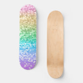 Rainbow Unicorn Glitzer 2 (Imitate Glitzer) #paste Skateboard (Vorderseite)