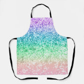 Rainbow Unicorn Glitzer 4 Schürze (Vorderseite)