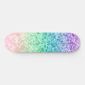 Rainbow Unicorn Glitzer 4 Skateboard (Horizontal)