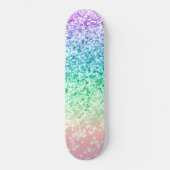 Rainbow Unicorn Glitzer 4 Skateboard (Vorderseite)