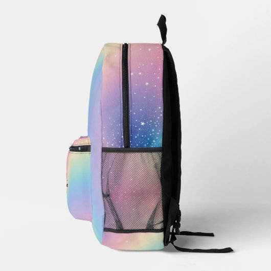 Rainbow Unicorn Glitzer Bedruckter Rucksack (Rechts)