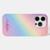 Rainbow Unicorn Glitzer Case-Mate iPhone Hülle (Rückseite (Horizontal))